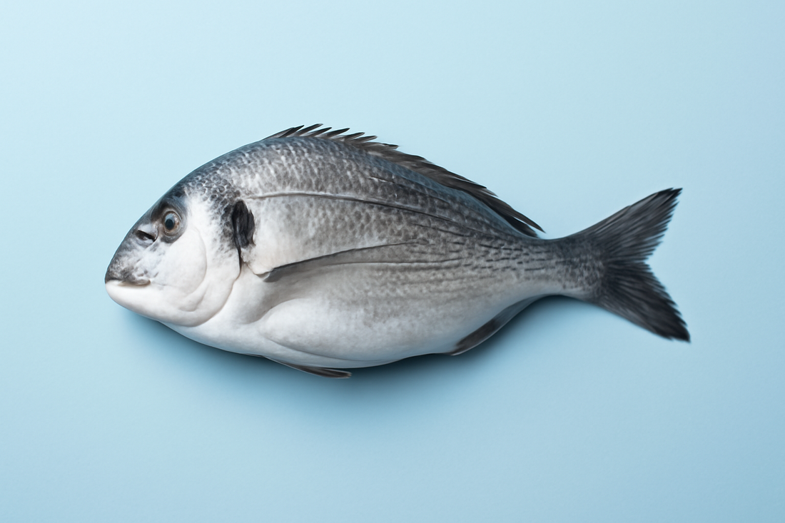 Premium Wild-Caught Italian Sea Bream (Spondyliosoma Cantharus) – Fresh, Firm & Nutty Flavor – 300g to 1.5kg – Sustainable Seafood – Wildfischfang
