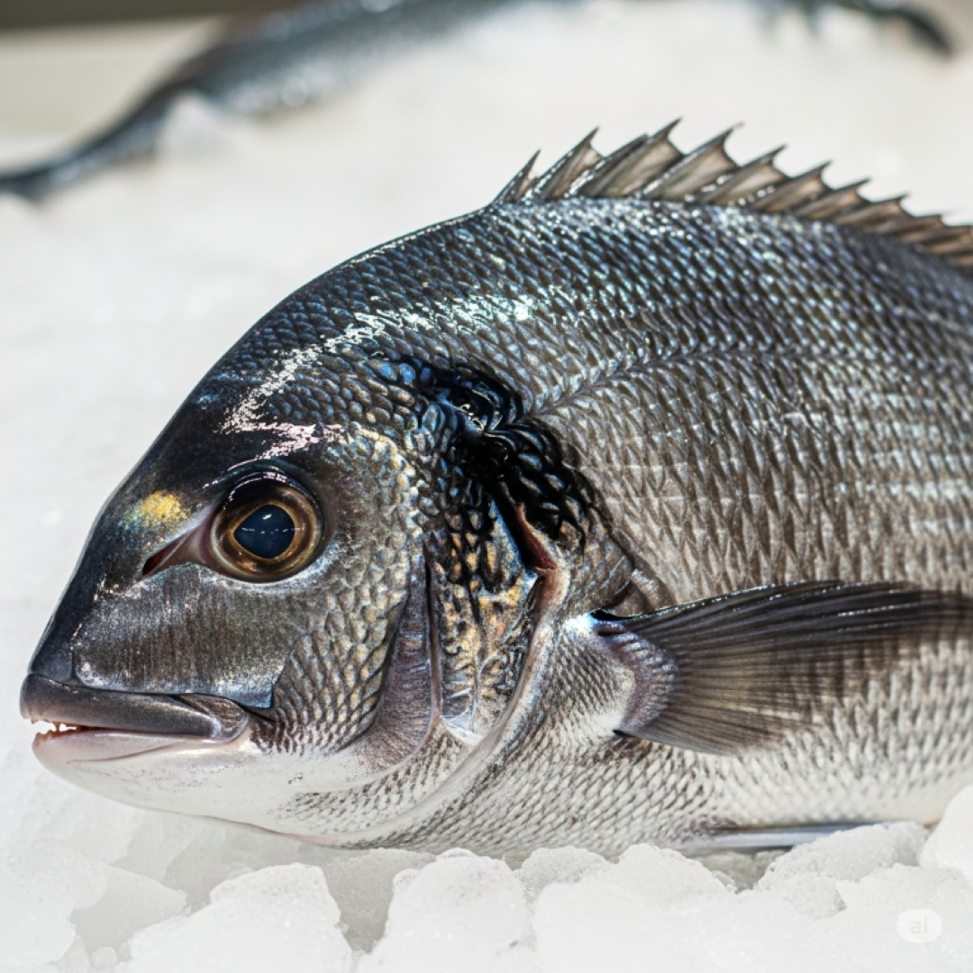 Premium Wild-Caught Italian Sea Bream (Spondyliosoma Cantharus) – Fresh, Firm & Nutty Flavor – 300g to 1.5kg – Sustainable Seafood – Wildfischfang - Wildfischfang